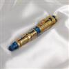 Montegrappa Luxor Blue Nile Limited Edition 750 18K solid gold overlay on blue marbled acrylic.